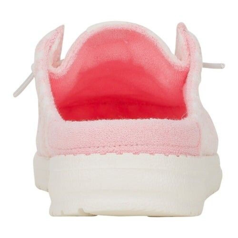 Hey Dude Women’s Wendy Slip Terry Stripe Pink White Size 11 Casual Comfort - Picture 5 of 7